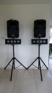 lichtorgel met speakers